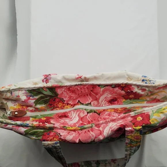 RARE Vintage Ralph Lauren “Melissa on White” Floral Cotton Tote!  XL - Picture 7 of 16